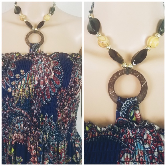 Maxi dress size Medium Paisley Print - Picture 4 of 8